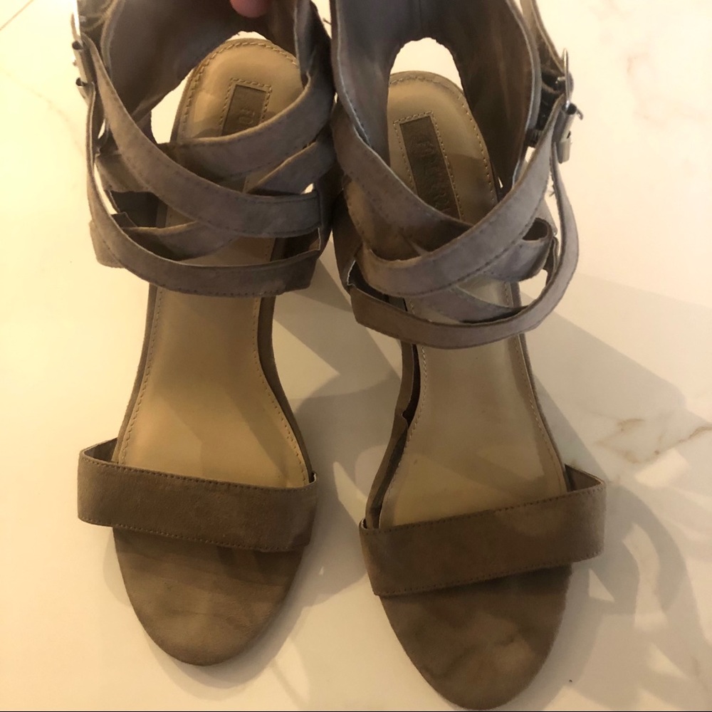 Taupe Suede Sandals Size 9